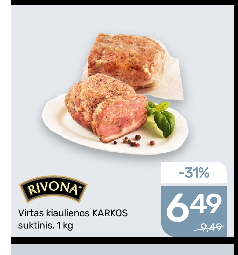 Virtas kiaulienos KARKOS suktinis RIVONA, 1 kg