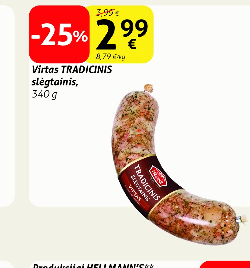Virtas TRADICINIS slėgtainis, 340 g