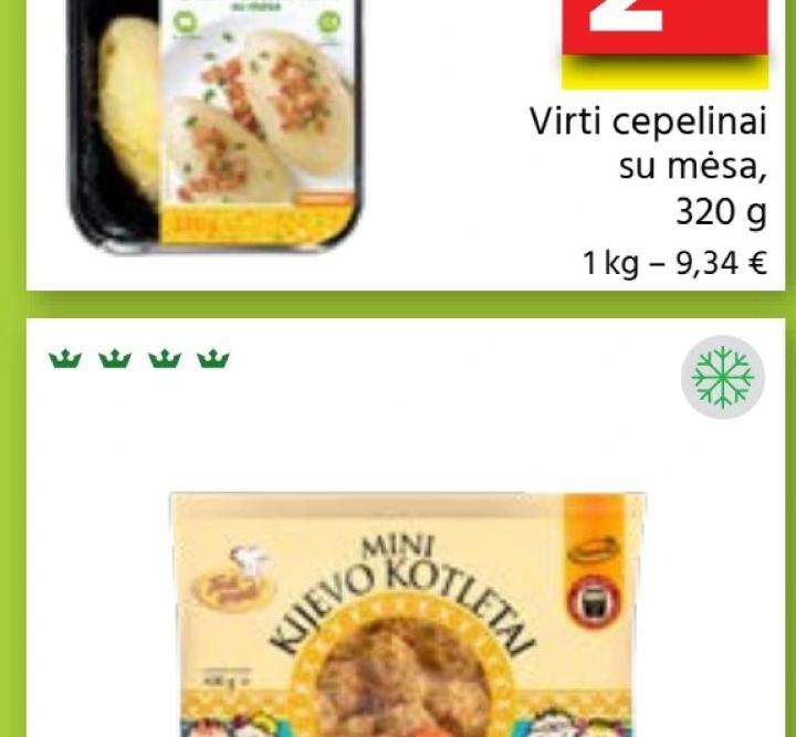 Virti cepelinai su mėsa, 320 g