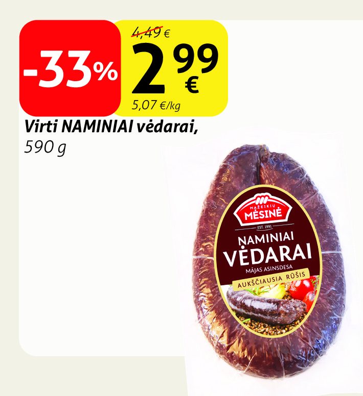 Virti NAMINIAI vėdarai, 590 g