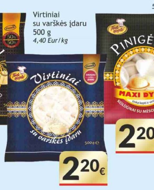 Virtiniai su varškės įdaru, 500 g