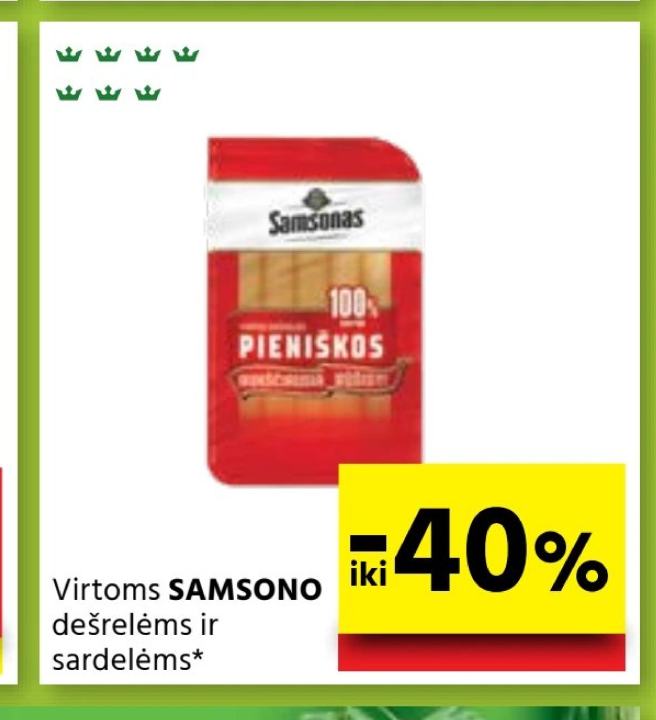 Virtoms SAMSONO dešrelėms ir sardelėms