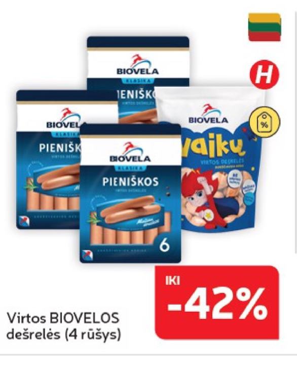Virtos BIOVELOS dešrelės