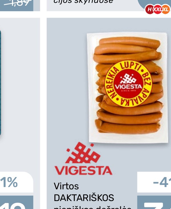 Virtos DAKTARIŠKOS pieniškos dešrelės NEREIKIA LUPTI, 700 g