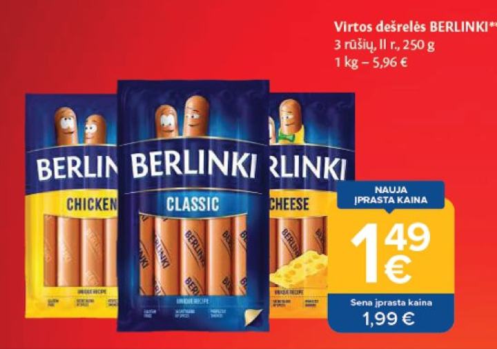 Virtos dešrelės BERLINKI, 250 g