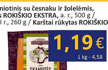 Virtos dešrelės SKANUTĖS, I r., 260 g