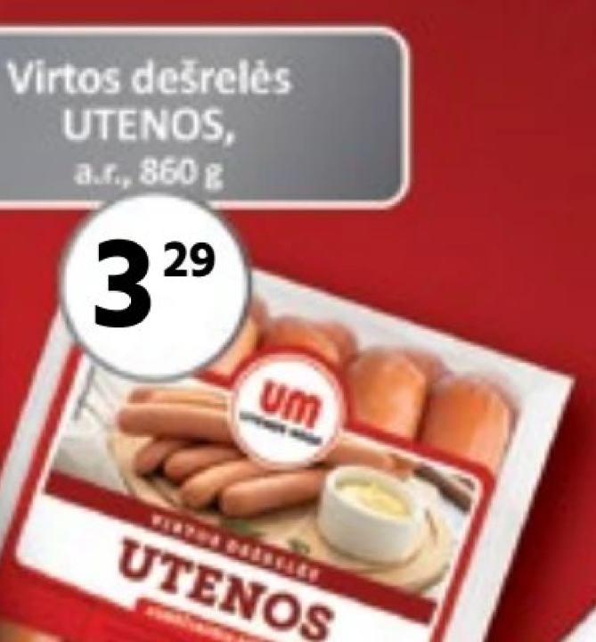 Virtos dešrelės UTENOS, 860 g