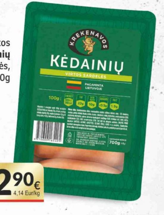 Virtos Kėdainių sardelės, 700 g