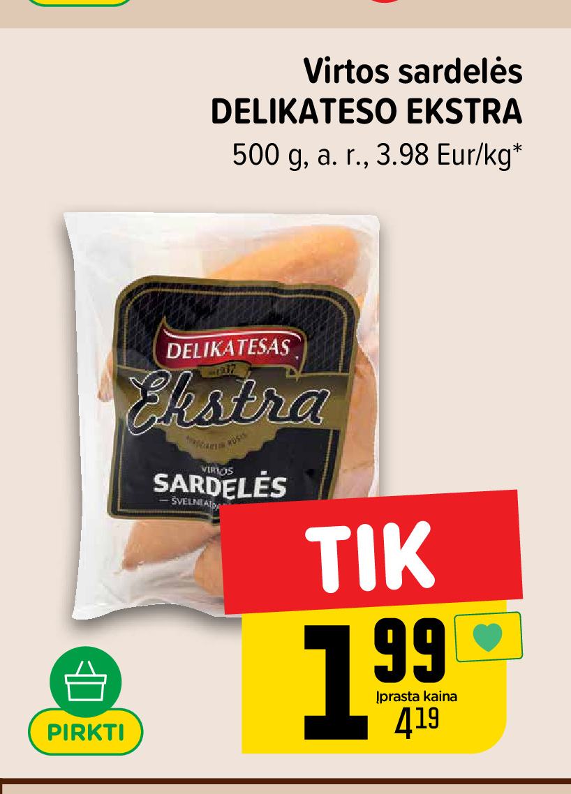 Virtos sardelės DELIKATESO EKSTRA, 500 g