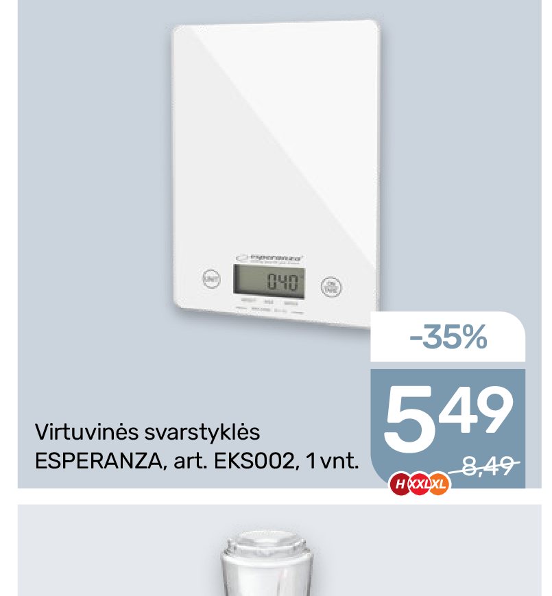 Virtuvinės svarstyklės ESPERANZA, 1 vnt
