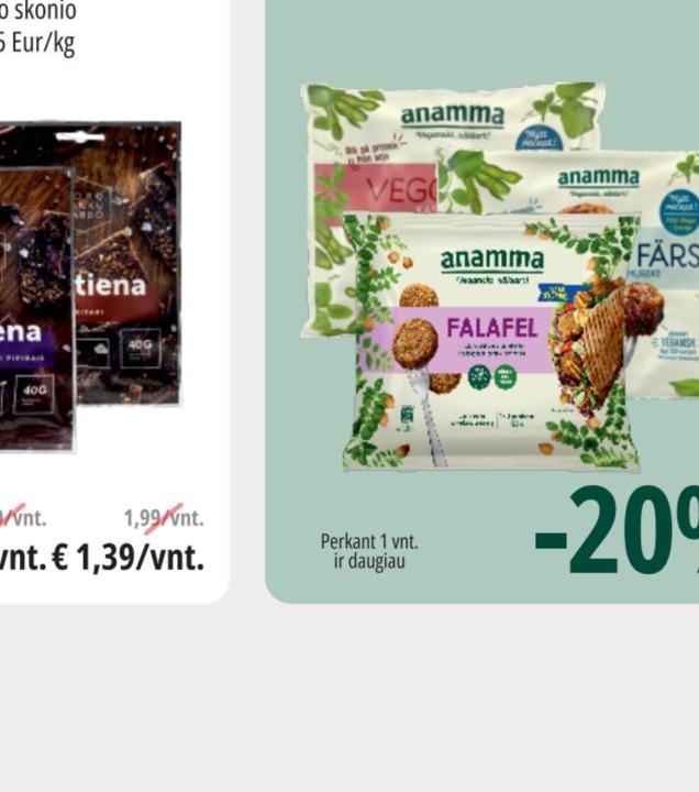 Visai ANAMMA šaldytai produkcijai