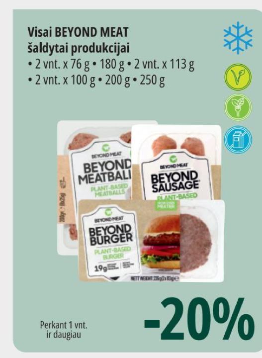 Visai BEYOND MEAT šaldytai produkcijai, 2 vnt