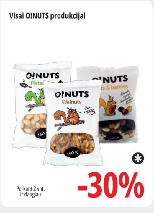 Visai O!NUTS produkcijai