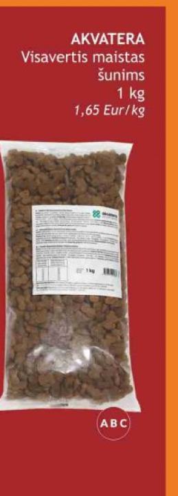 Visavertis maistas šunims AKVATERA, 1 kg