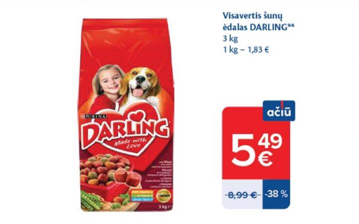 Visavertis šunų ėdalas DARLING, 3 kg