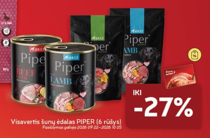 Visavertis šunų ėdalas PIPER