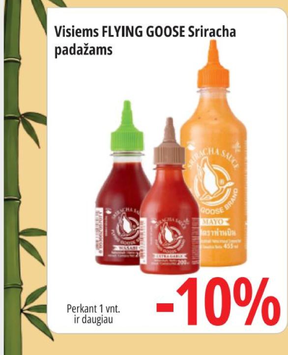 Visiems FLYING GOOSE Sriracha padažams