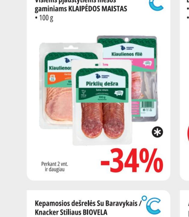 Visiems pjaustytiems mėsos gaminiams KLAIPĖDOS MAISTAS, 100 g