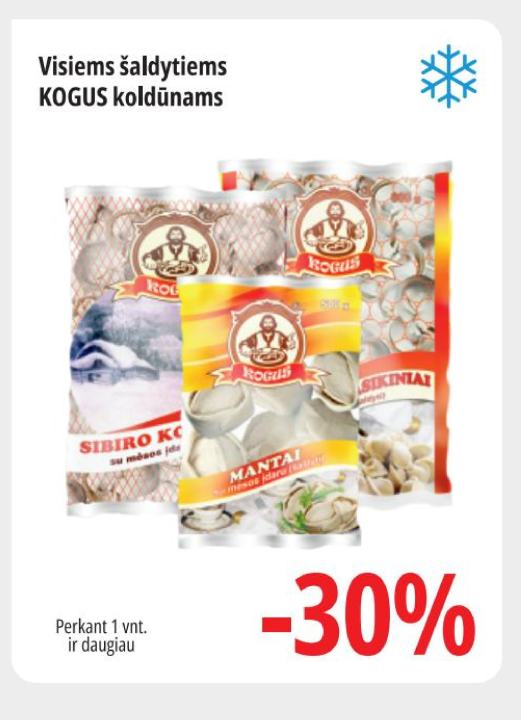 Visiems šaldytiems KOGUS koldūnams