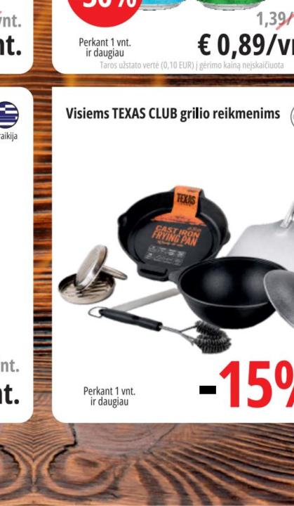 Visiems TEXAS CLUB grilio reikmenims