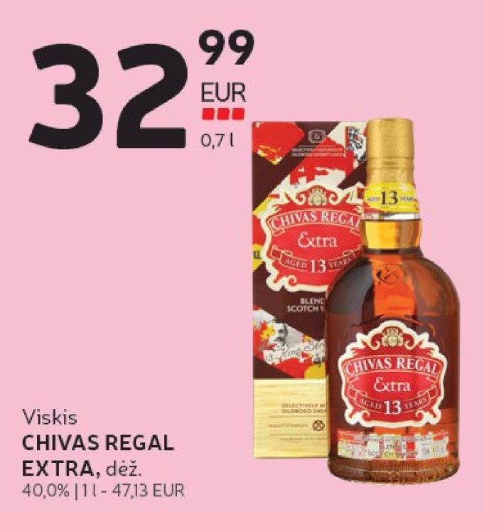 Viskis CHIVAS REGAL EXTRA, 0.7 l