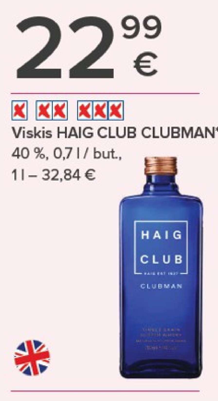 Viskis HAIG CLUB CLUBMAN, 0.7 l