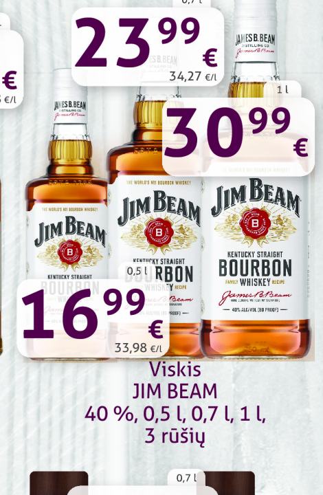 Viskis JIM BEAM, 0.5 l