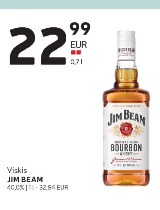 Viskis JIM BEAM, 0.7 l