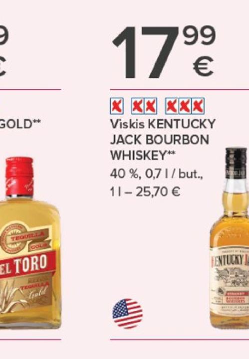 Viskis KENTUCKY JACK BOURBON WHISKEY, 0.7 l