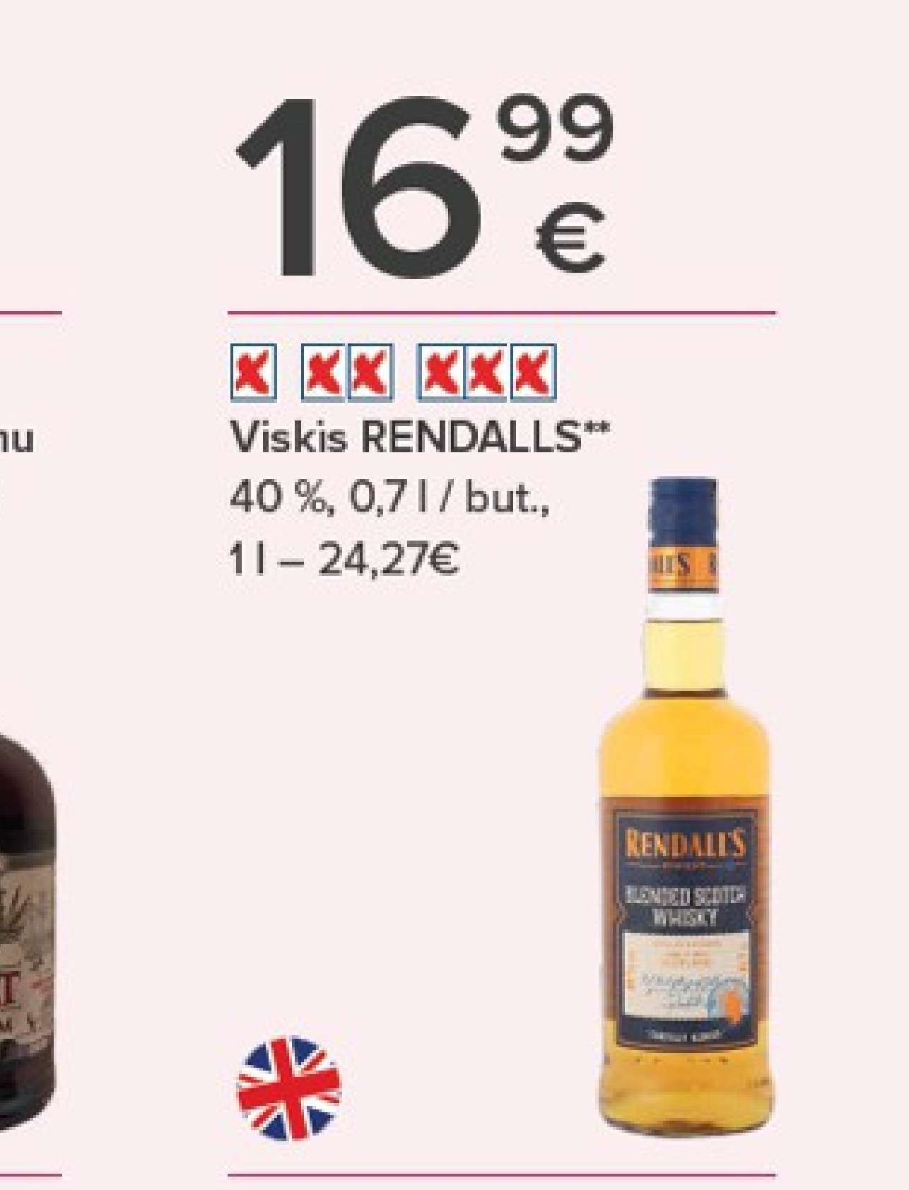 Viskis RENDALLS, 0.7 l