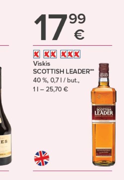 Viskis SCOTTISH LEADER, 0.7 l