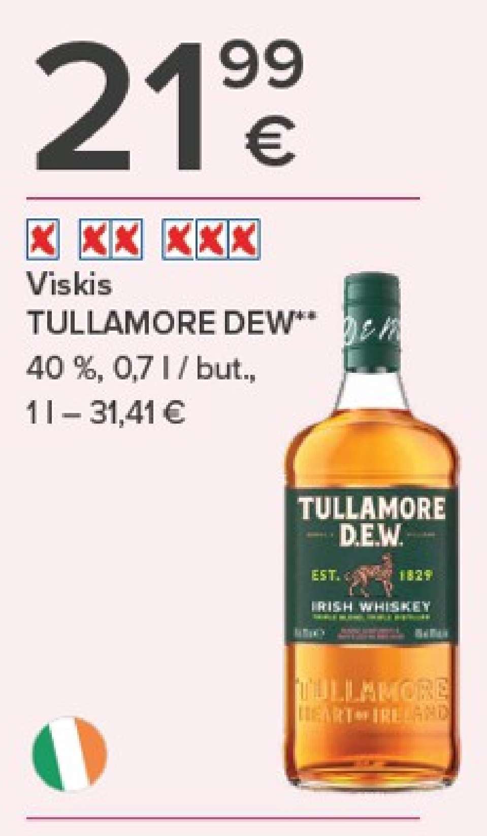 Viskis TULLAMORE DEW, 0.7 l