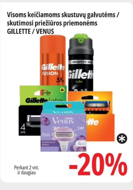 Visoms keičiamoms skustuvų galvutėms / skutimosi priežiūros priemonėms GILLETTE / VENUS