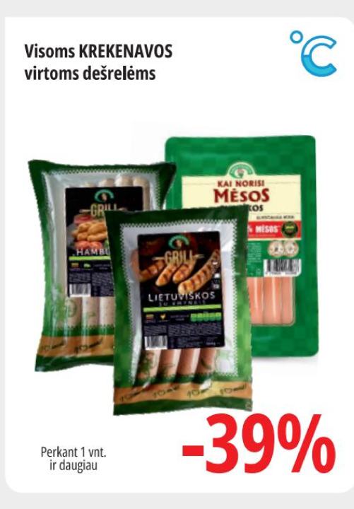 Visoms KREKENAVOS virtoms dešrelėms