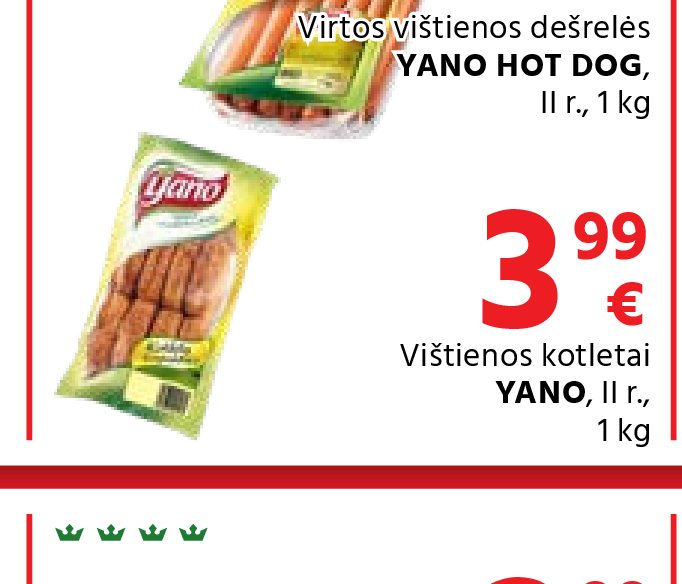 Vištienos kotletai YANO, 1 kg