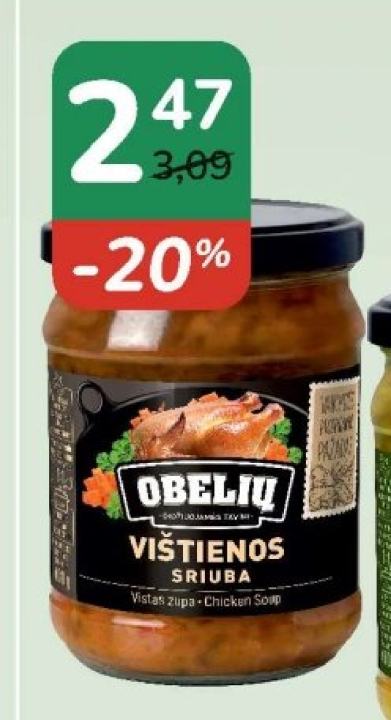 Vištienos sriuba OBELIU, 480 g