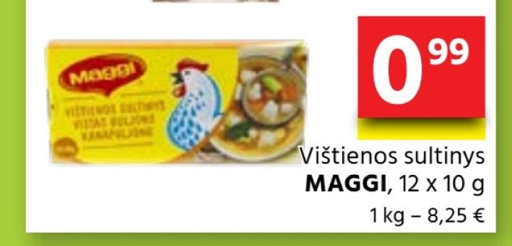 Vištienos sultinys MAGGI, 12 x 10 g
