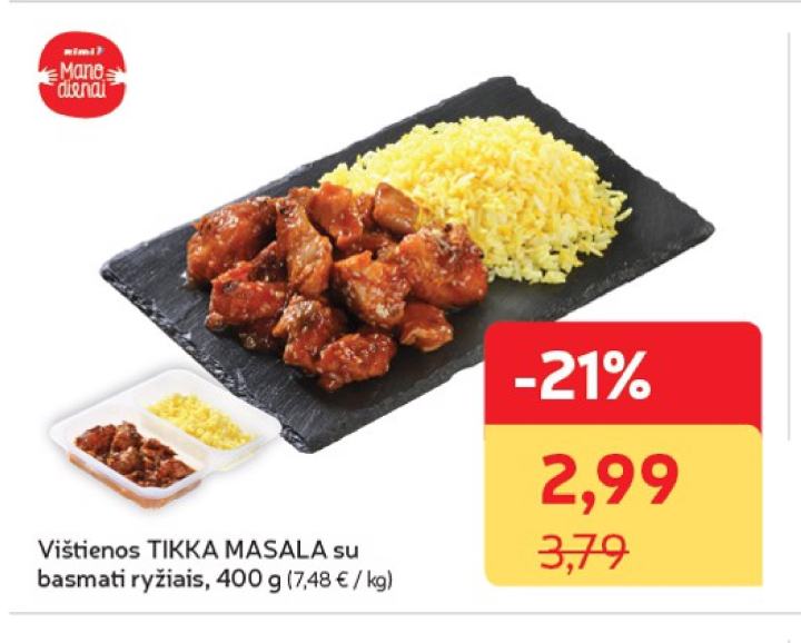 Vištienos TIKKA MASALA su basmati ryžiais, 400 g