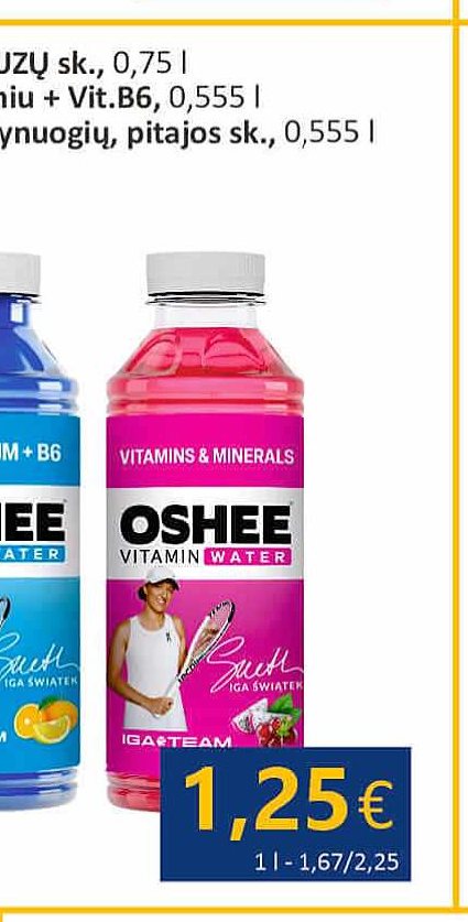 Vitam. vanduo OSHEE, su magniu + Vit.B6, 0.555 l