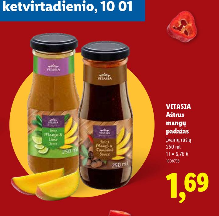 VITASIA Aštrus mangų padažas, 250 ml