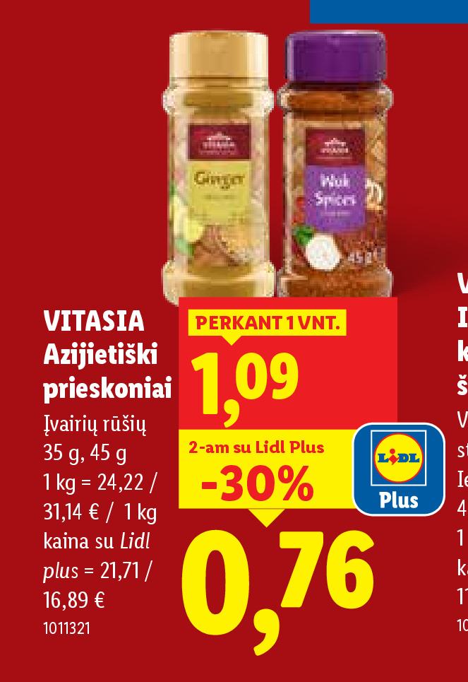 VITASIA Azijietiški prieskoniai, 35 g