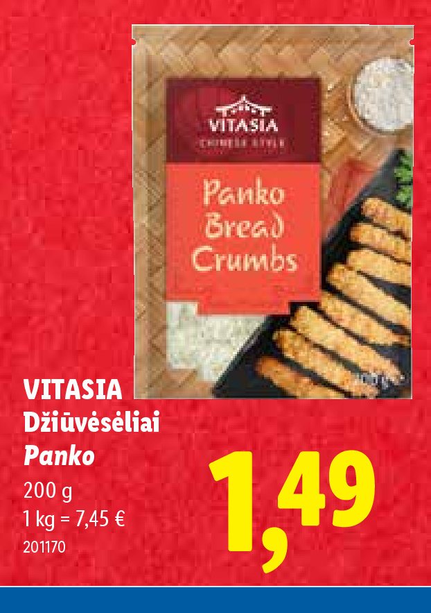 VITASIA Džiūvėsėliai Panko, 200 g