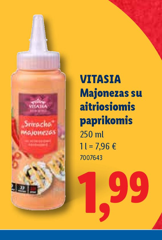 VITASIA Majonezas su aitriosiomis paprikomis, 250 ml