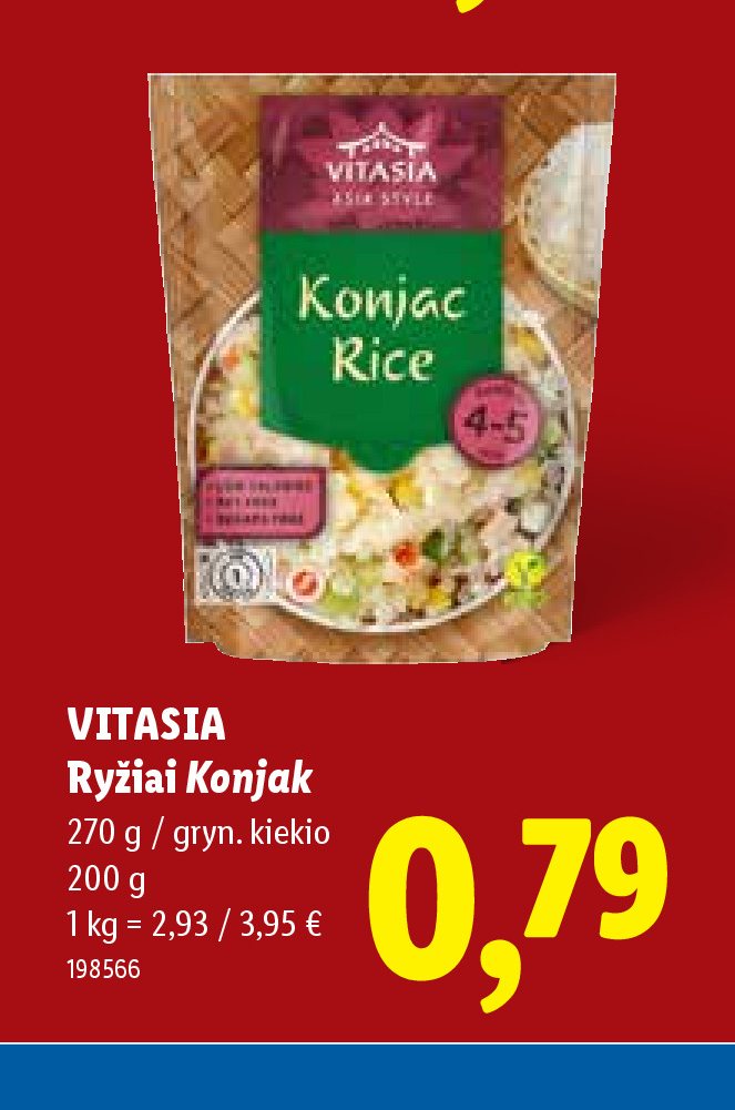 VITASIA Ryžiai Konjak, 270 g