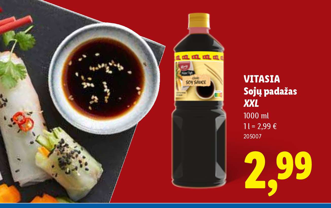 VITASIA Sojų padažas XXL, 1000 ml