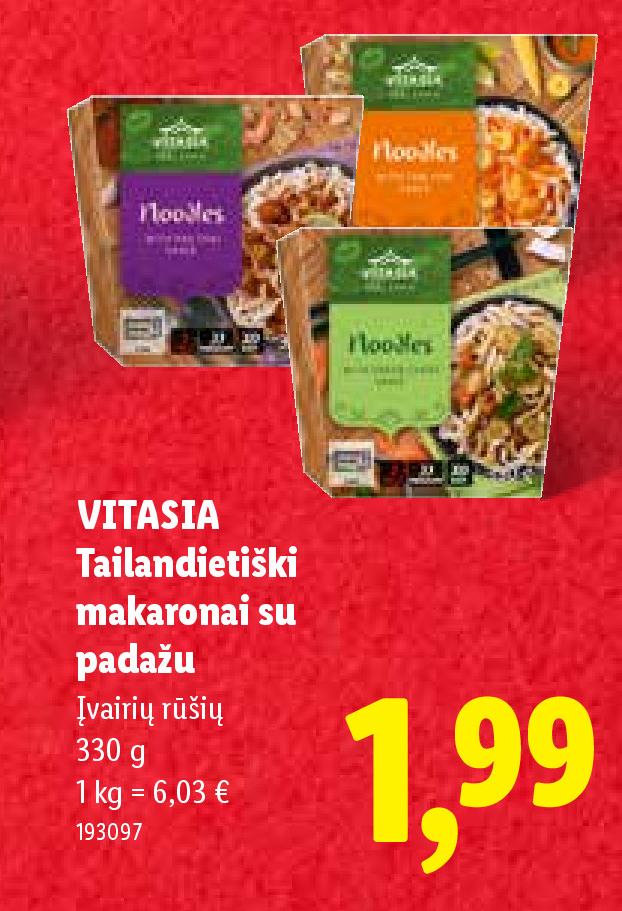 VITASIA Tailandietiški makaronai su padažu, 330 g