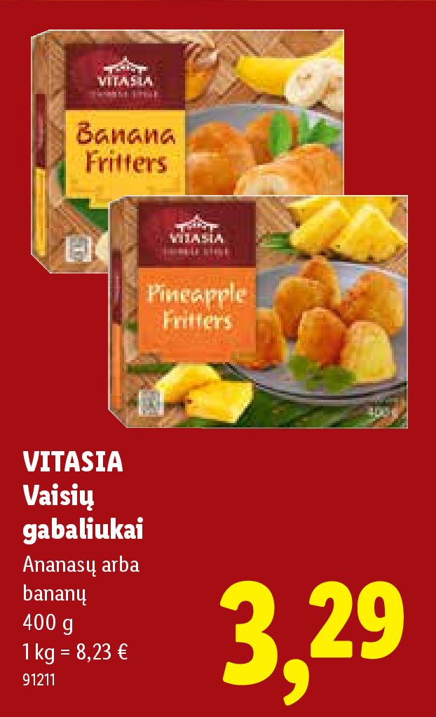 VITASIA Vaisių gabaliukai, 400 g