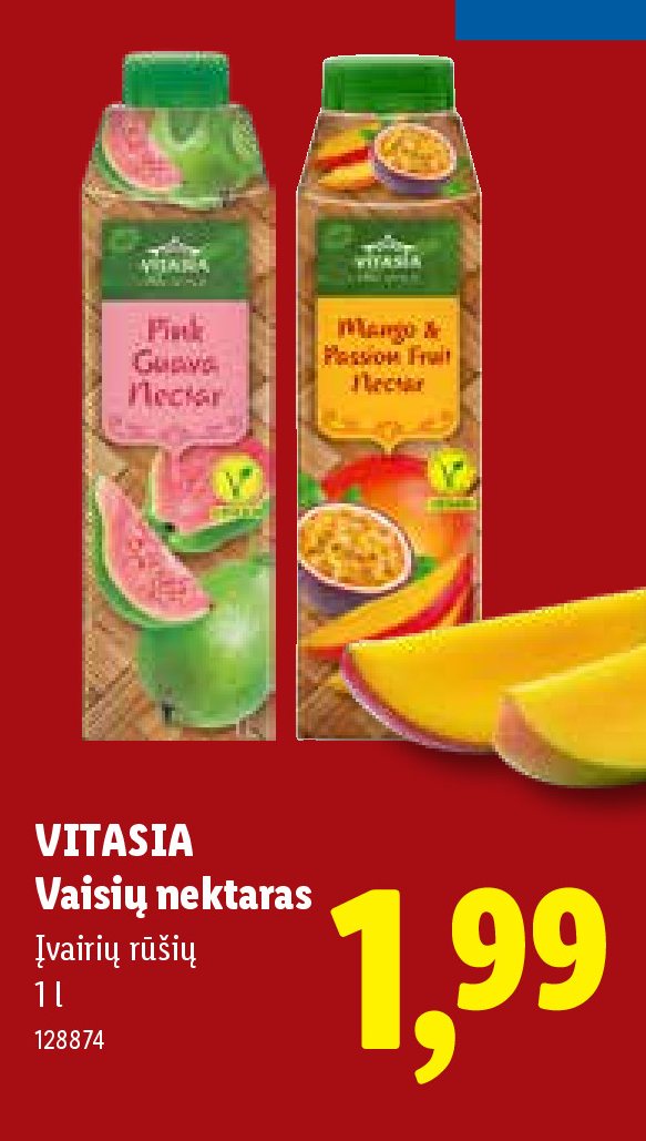 VITASIA Vaisių nektaras, 1 l
