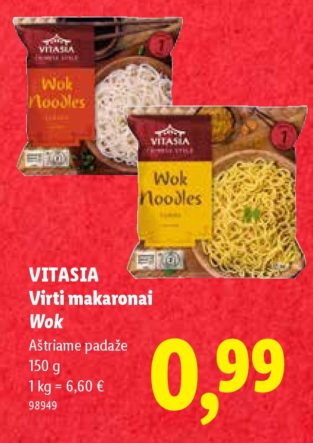 VITASIA Virti makaronai Wok, 150 g