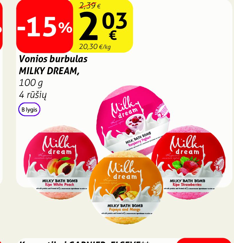 Vonios burbulas MILKY DREAM, 100 g